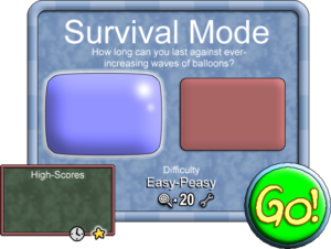 WIP of Pop Rock 'n' Roll Survival Mode interface